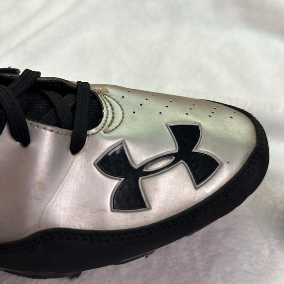 Under Armour Men’s UA Nitro Compfit MICR Silver Black Football Cleats Size 10 - Picture 5 of 13